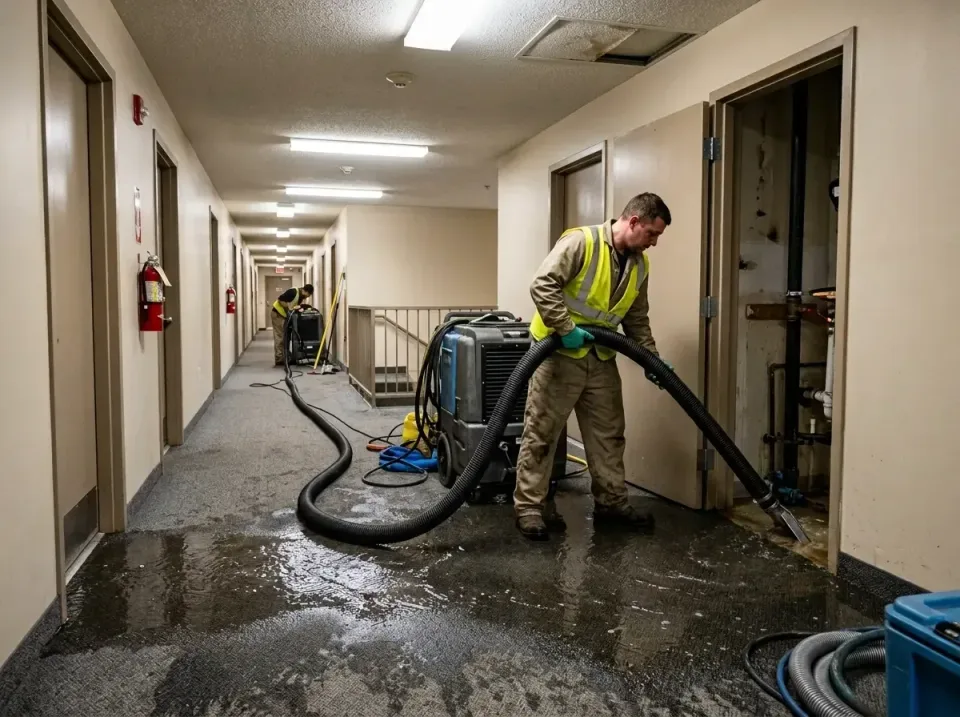 multi-unit-apartment-hallway-f-005 — frequently asked questions, Emergency Burst Pipe Water Extraction & Removal in Bay, AR